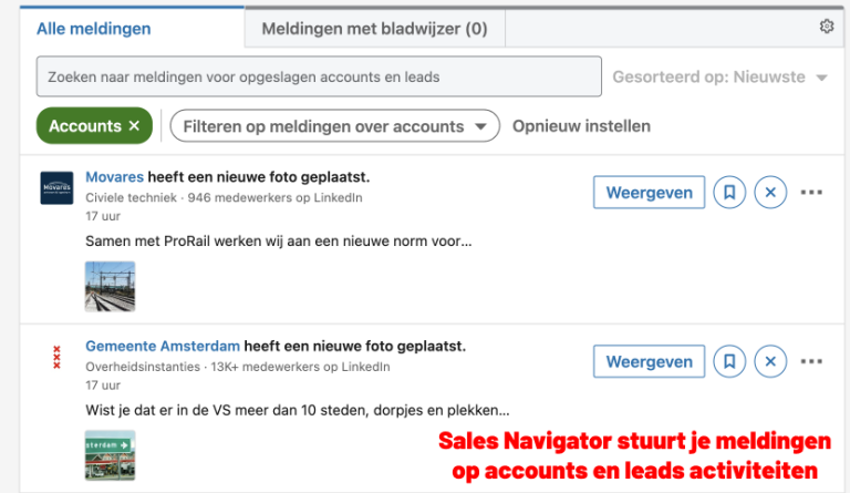 Notificaties LinkedIn Outreach